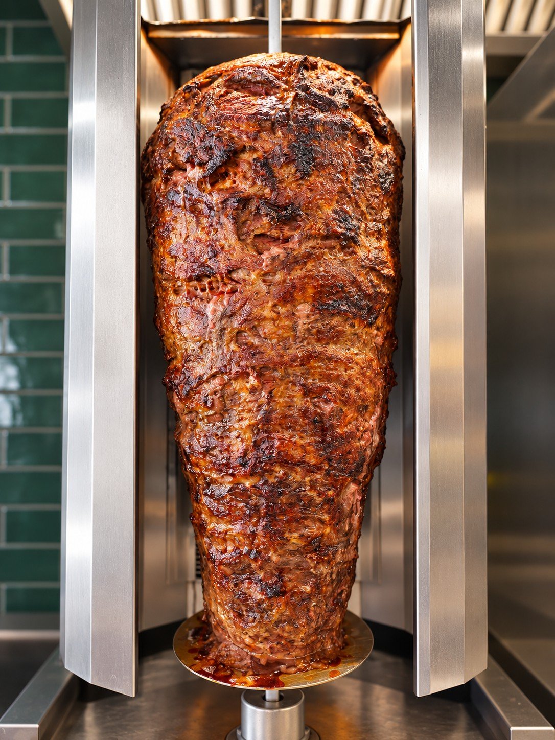 Steakfleisch am Spieß